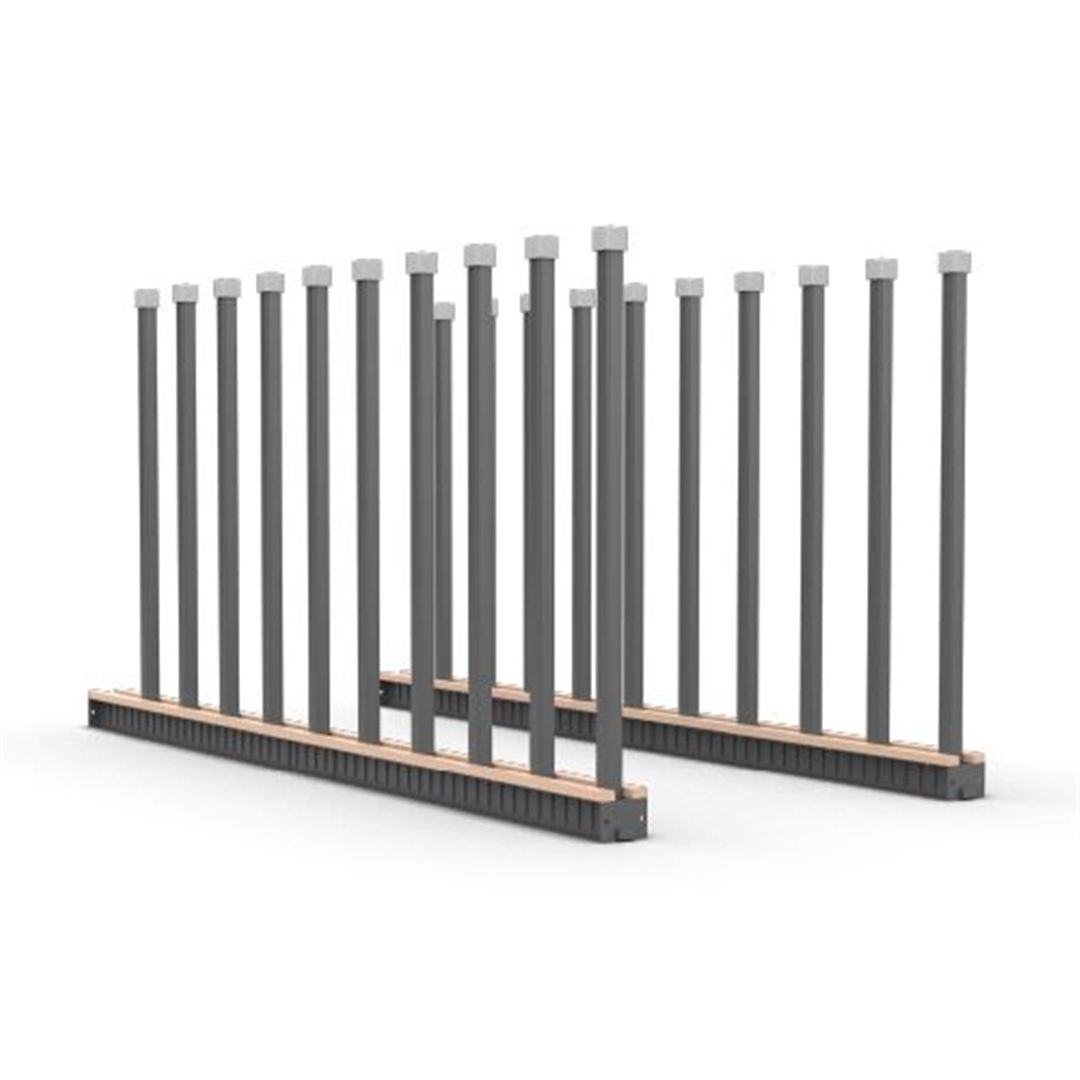 Slab Rack 3.0m Set - Timber Strips - Incl. 20 Poles (50 x 50 x 1500mm)