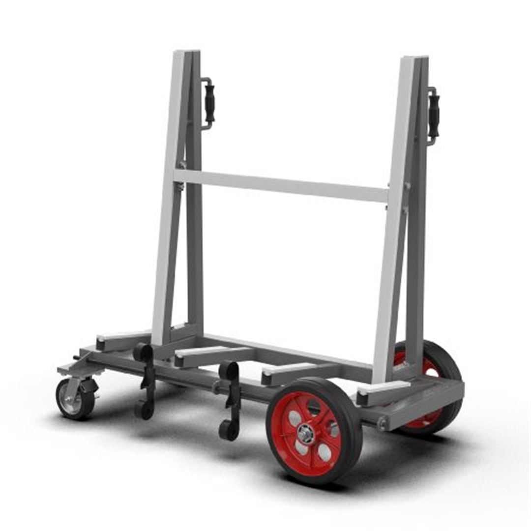 Slab Single Sided Buggy - White Rubber Solid Tyres