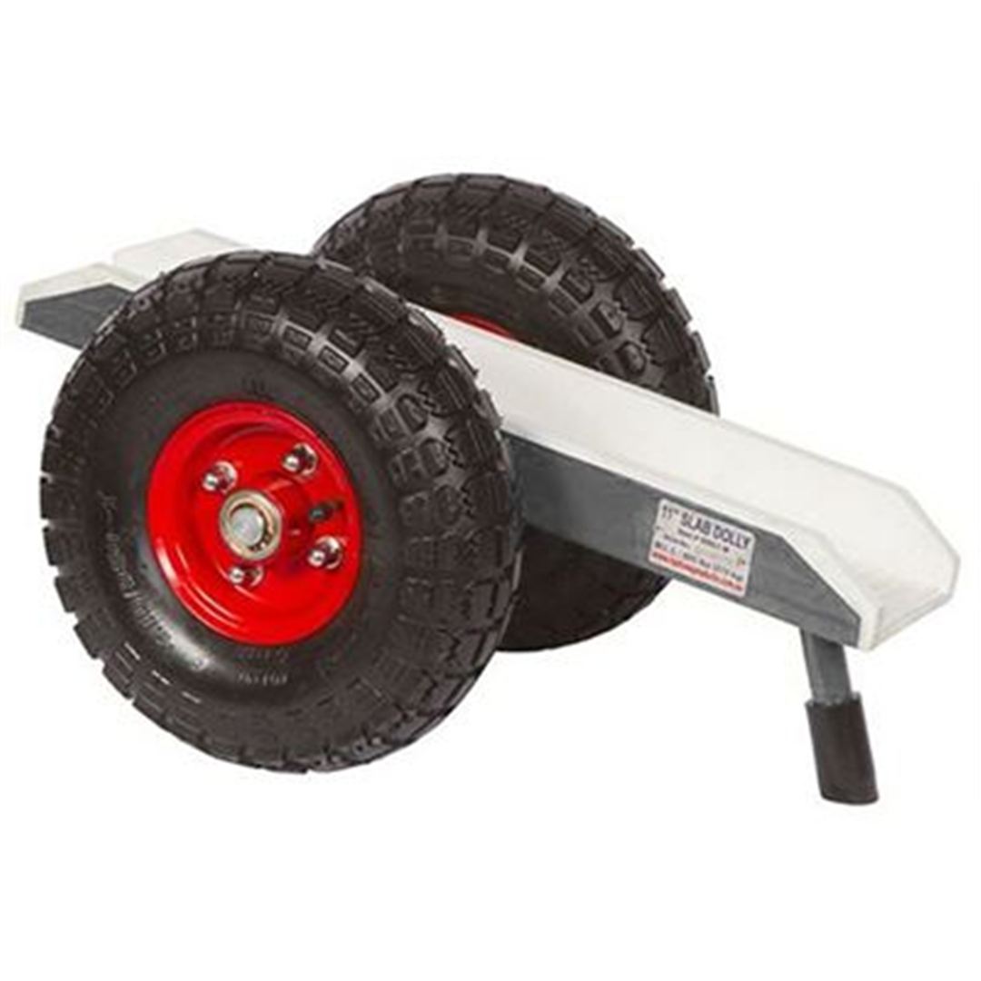 8" Slab Dolly Solid Rubber Tyres - White Rubber
