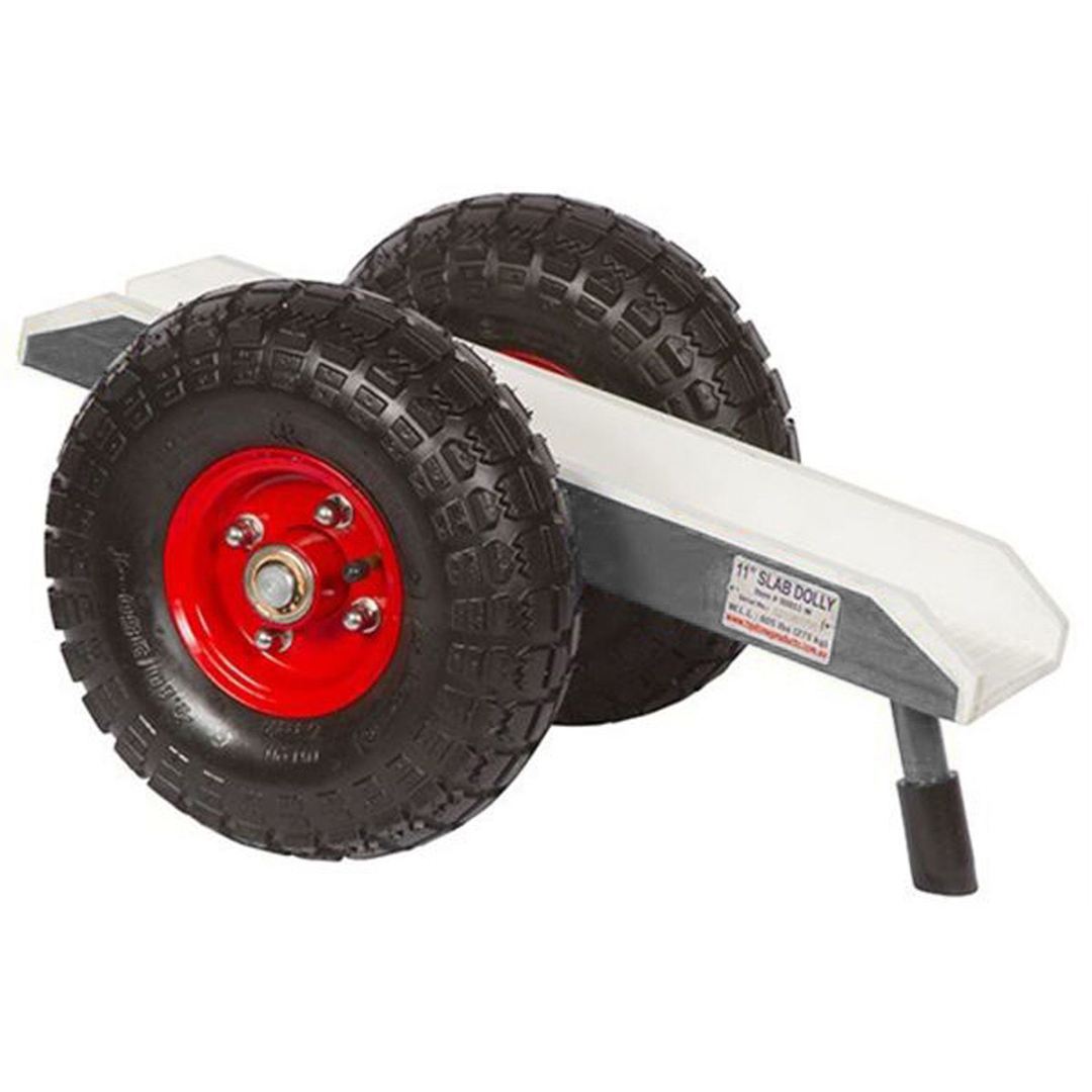 11" Slab Dolly Pneumatic Rubber Tyres - White Rubber
